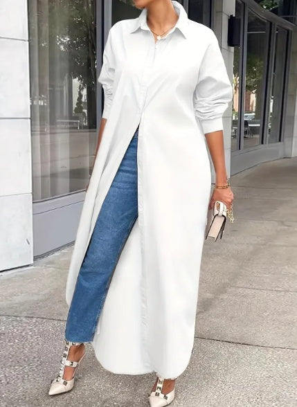 HITAMI, Haut uni à manches longues pour femme