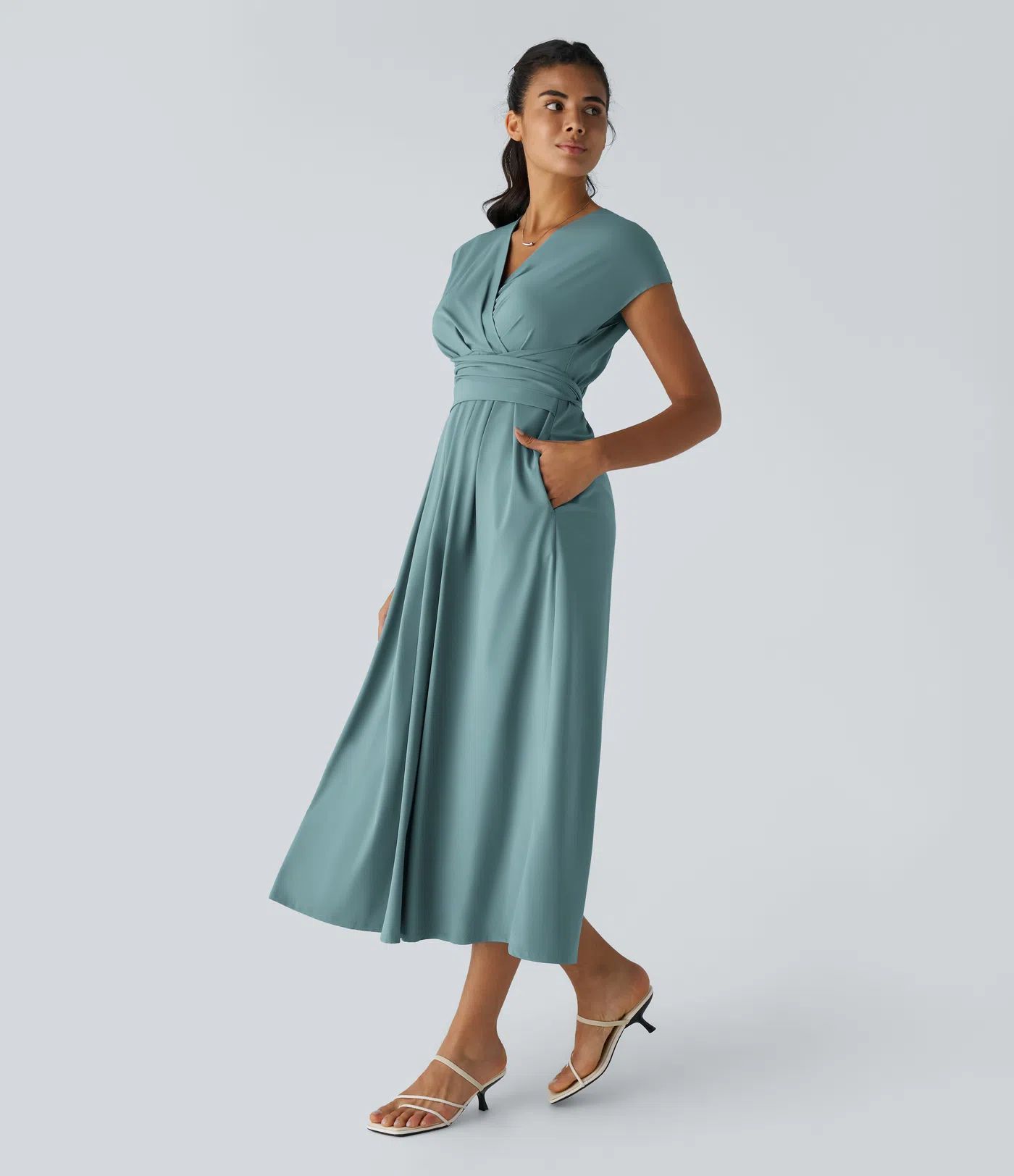 HAYLA Robe mi-longue décontractée, manches courtes