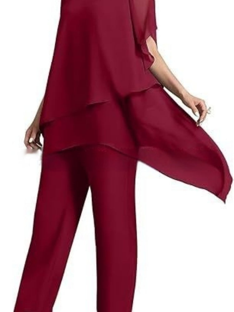 CHICAN Ensemble ample et asymétrique en chiffon, couleur unie