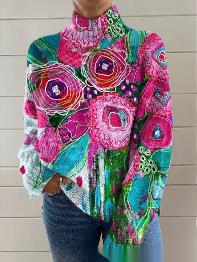 JOWALA, pulls à col montant et manches longues