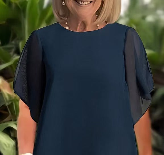 CHICAN Ensemble ample et asymétrique en chiffon, couleur unie