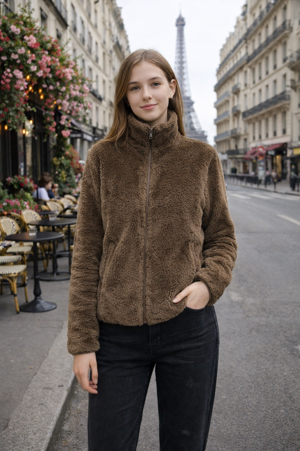 SLAY Veste femme chaude doublée en polaire