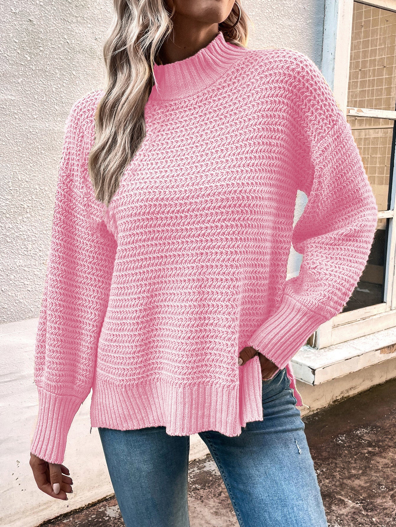 MERFOD, pull pour femme à manches lanterne – Style automne et hiver