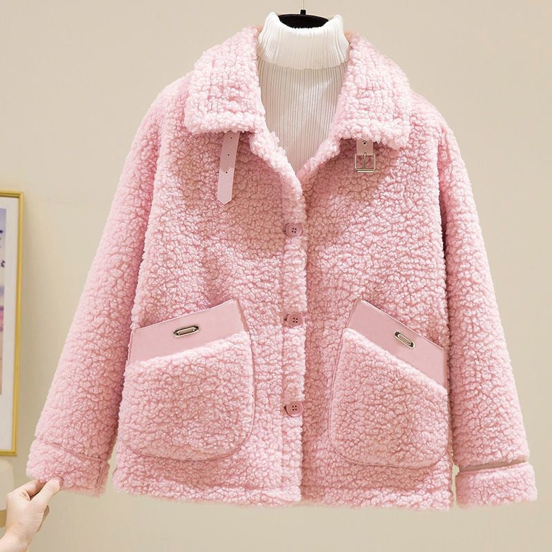 SOFY Manteau chaud extra-épais doublé en polaire à coupe ample