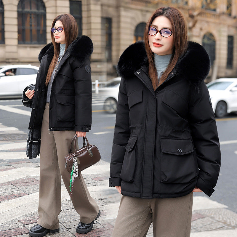 HINDAMI, Veste matelassée, épaissie et doublée en polaire, en coton