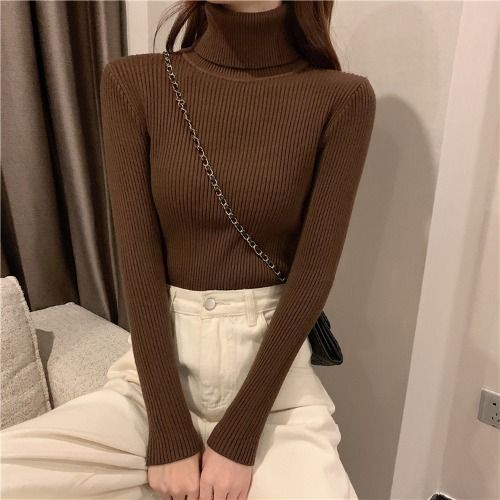 MARMO Pull tricoté à col roulé pour femme – Nouvelle collection Automne-Hiver