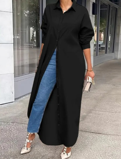 HITAMI, Haut uni à manches longues pour femme