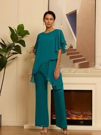 CHICAN Ensemble ample et asymétrique en chiffon, couleur unie