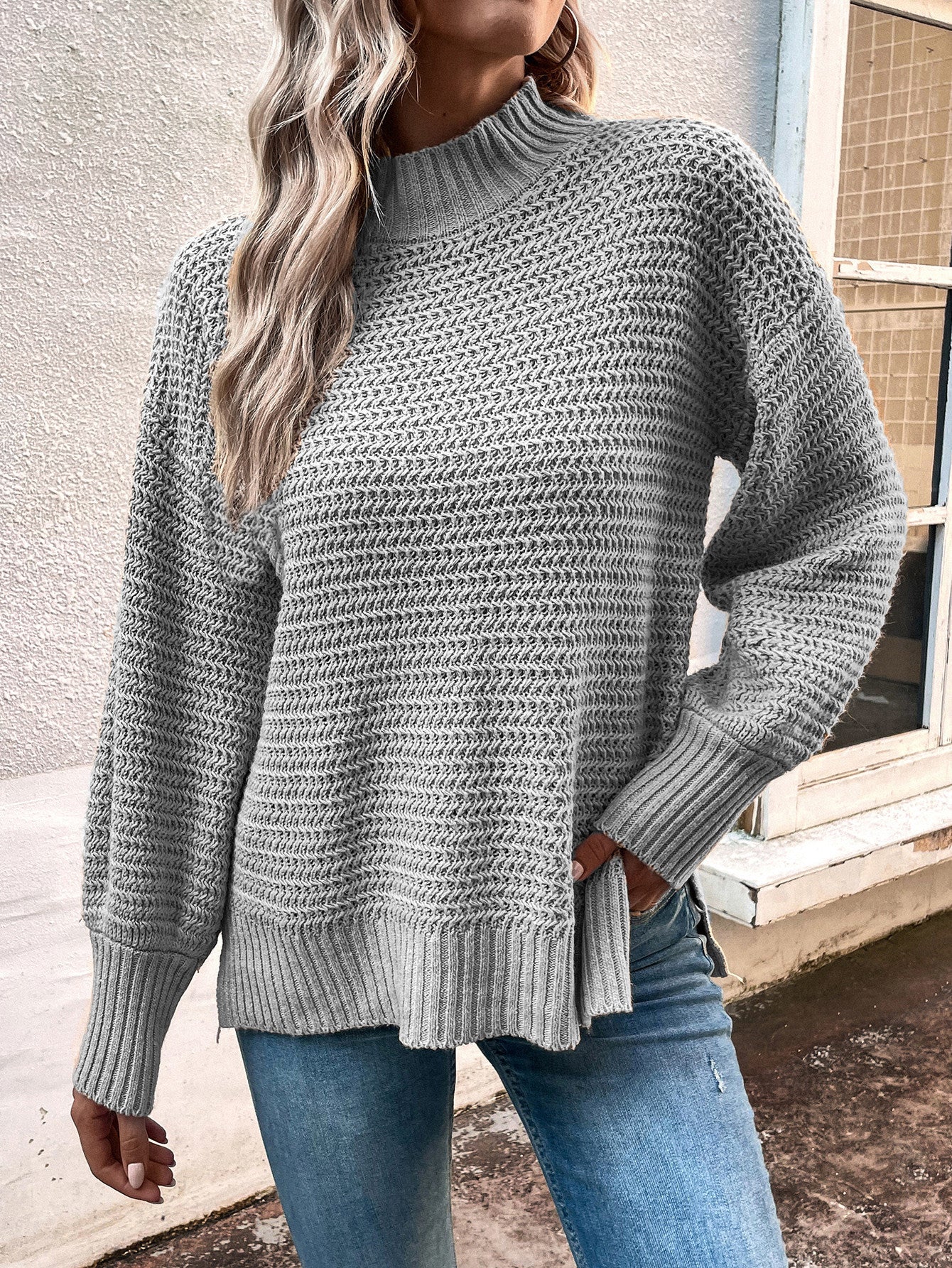 MERFOD, pull pour femme à manches lanterne – Style automne et hiver