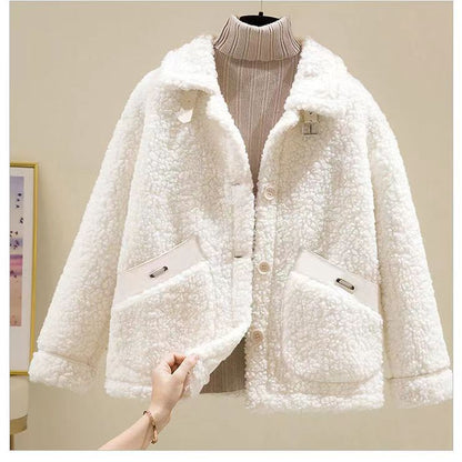 SOFY Manteau chaud extra-épais doublé en polaire à coupe ample