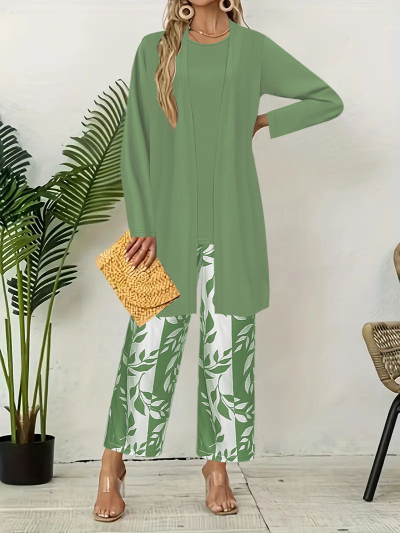 TAWLA Ensemble trois pièces décontracté : manteau, gilet et pantalon