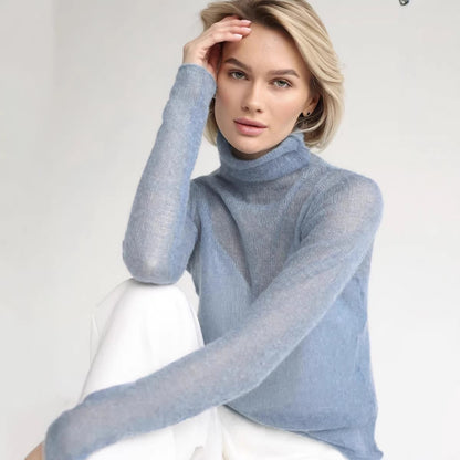 HAYLAN Pull femme ajouré, doux, style Instagram européen et américain
