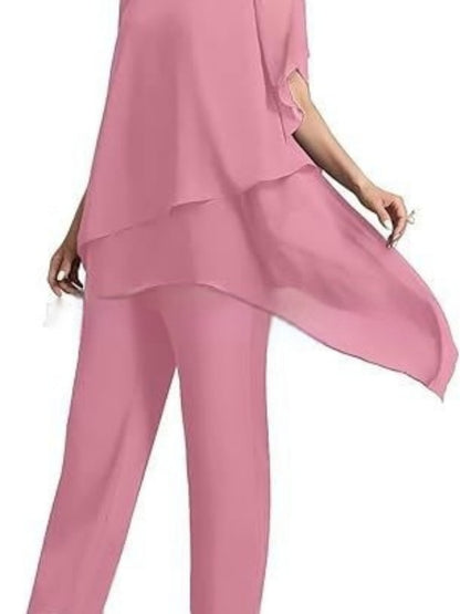 CHICAN Ensemble ample et asymétrique en chiffon, couleur unie